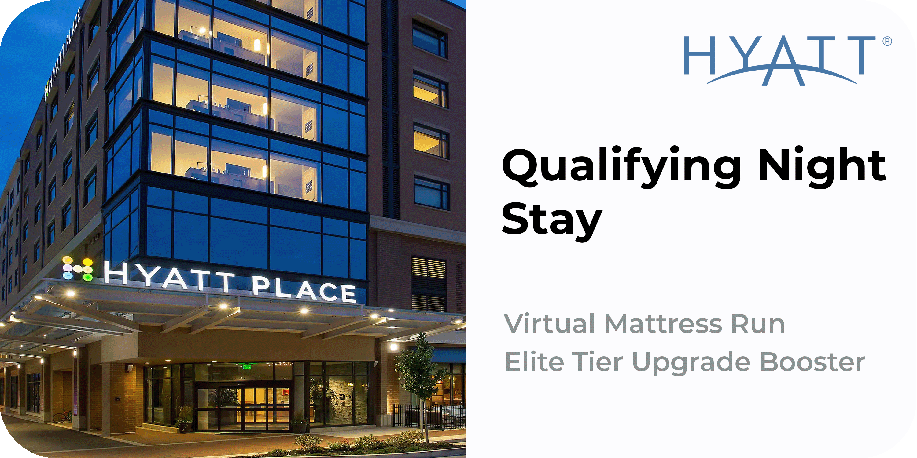 Hyatt Qualifying 1 elite night -- Virtual mattress run